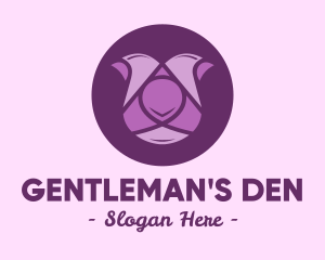 Purple Tulip Flower logo design