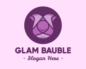 Purple Tulip Flower logo design