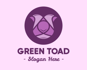 Purple Tulip Flower logo design