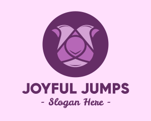 Purple Tulip Flower logo design