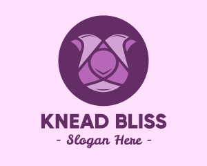 Purple Tulip Flower logo design