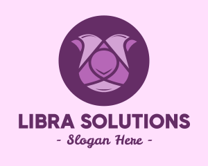 Purple Tulip Flower logo design