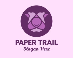 Purple Tulip Flower logo design