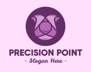 Purple Tulip Flower logo design