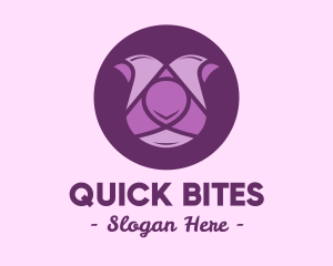 Purple Tulip Flower logo design