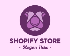 Purple Tulip Flower logo design