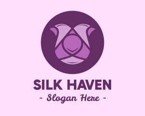 Purple Tulip Flower logo design