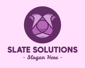 Purple Tulip Flower logo design