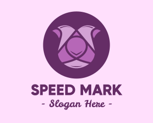 Purple Tulip Flower logo design