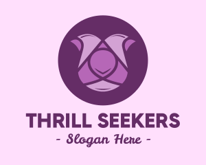 Purple Tulip Flower logo design