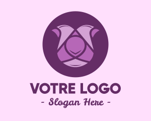 Purple - Purple Tulip Flower logo design