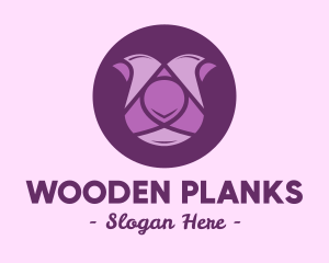 Purple Tulip Flower logo design