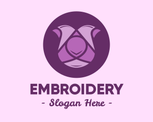 Purple Tulip Flower logo design