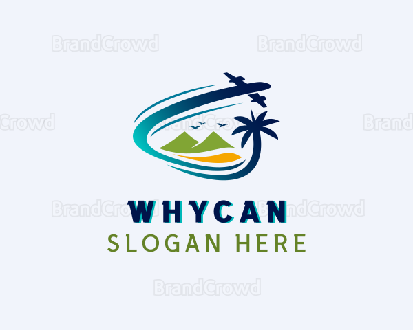 Beach Resort Travel Logo