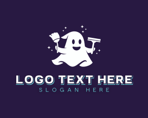 Ghost - Janitorial Ghost Cleaner logo design