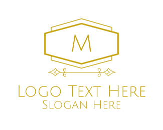 Golden Luxurious Lettermark Logo