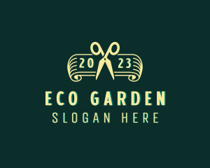 Eco Gardening Scissors  logo design