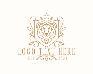 Elegant Regal Lion  Logo