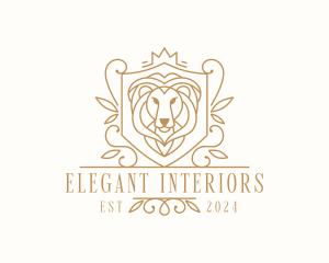 Elegant Regal Lion  logo design