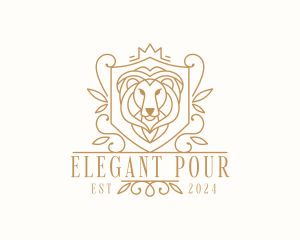 Elegant Regal Lion  logo design