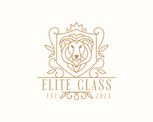 Elegant Regal Lion  logo design