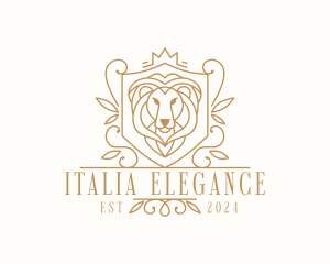 Elegant Regal Lion  logo design