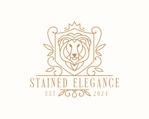 Elegant Regal Lion  logo design