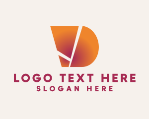 Orange - Business Advertising Letter D logo design