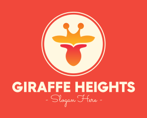 Wildlife Giraffe Head logo design