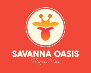 Savanna - Wildlife Giraffe Head logo design