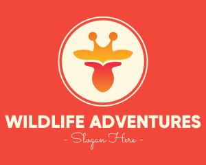 Madagascar - Wildlife Giraffe Head logo design