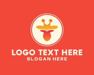 Head - Wildlife Giraffe Head logo design
