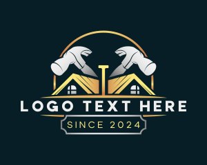 Property Developer - Hammer Renovation Contractor logo design