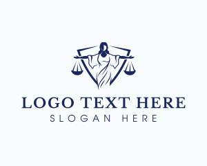 Court - Justice Woman Scale logo design