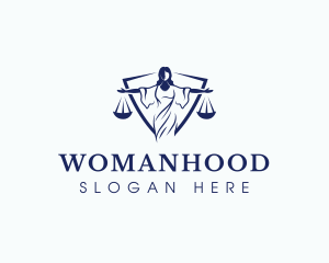 Prosecutor - Justice Woman Scale logo design