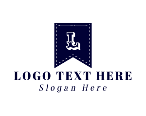 University - Medieval Flag Bookmark logo design