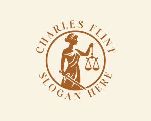 Legal - Female Justice Prosecutor logo design
