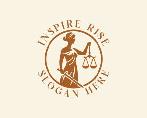 Empowerment - Female Justice Prosecutor logo design
