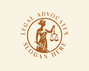 Female Justice Prosecutor logo design