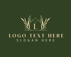 Leaf - Luxury Geometric Wreath logo design