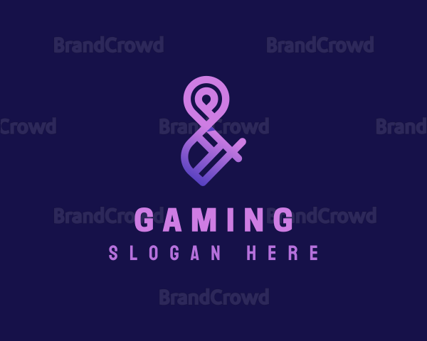 Gradient Purple Ampersand Logo