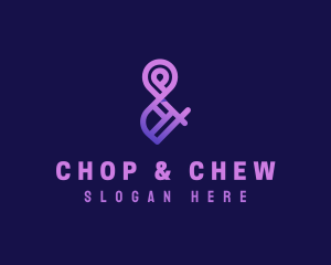 Gradient Purple Ampersand Logo