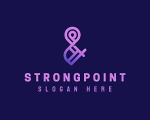 Gradient Purple Ampersand Logo