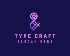 Gradient Purple Ampersand logo design