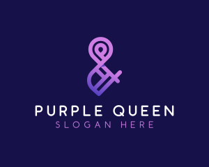 Gradient Purple Ampersand logo design