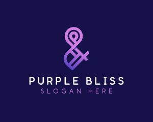 Gradient Purple Ampersand logo design