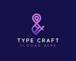 Gradient Purple Ampersand logo design