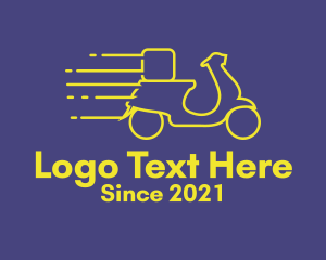 Shipping - Yellow Delivery Motorbike logo design