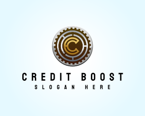 Credit - Currency Crypto Letter C logo design