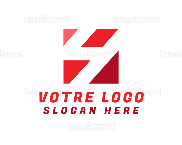 Modern Negative Space Number 4 Logo